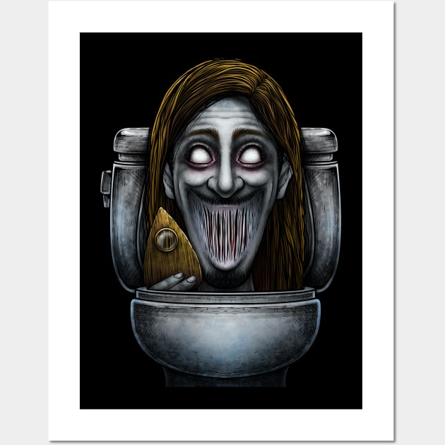 Horror toilet Monster #23 Wall Art by Winya